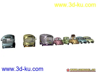 3D打印模型疯狂道具<可爱小汽车套组>的图片