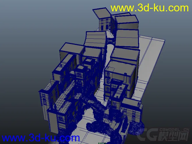 意大利风情街 古代街道 托斯卡纳 西方建筑模型的图片4