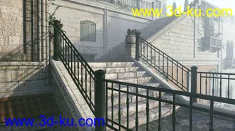 3D打印模型意大利风情街 古代街道 托斯卡纳 西方建筑的图片