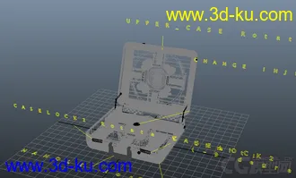 3D打印模型手提箱，炸药箱，现代爆破装置；的图片