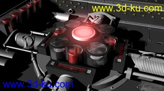 3D打印模型手提箱，炸药箱，现代爆破装置；的图片