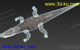 3D打印模型写实鳄鱼的图片