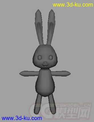 3D打印模型一只可爱的兔子的图片