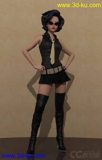 3D打印模型眼镜女的图片