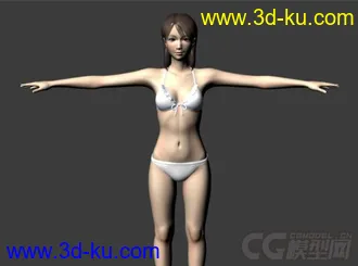 020漂亮美女Maya模型，含全部贴图的图片