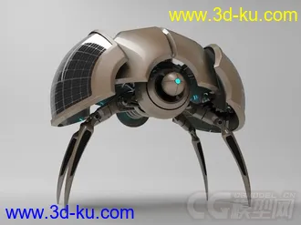 3D打印模型高精度科幻机器人，太空机器人，材质现成的，包内各种渲染材质及通用格式；的图片