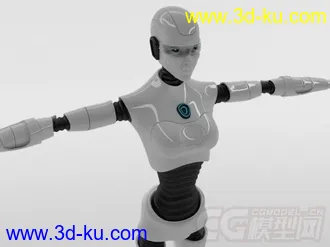 3D打印模型科幻女人，科幻人物超高精度装机器人，太空机器人材质现成，包内各渲染材质通用格式的图片