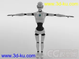 3D打印模型科幻女人，科幻人物超高精度装机器人，太空机器人材质现成，包内各渲染材质通用格式的图片