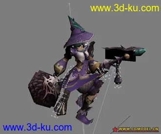 3D打印模型小魔女 带动作~~~的图片