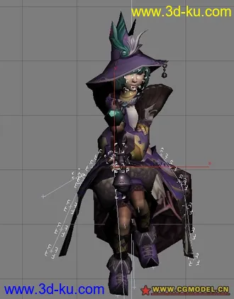 3D打印模型小魔女 带动作~~~的图片