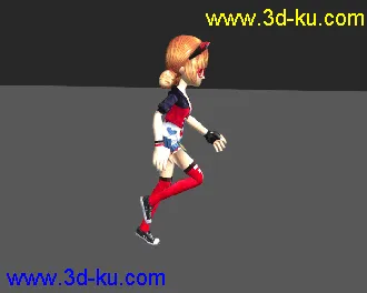 【小女孩】星皇演唱会模型+蒙皮绑定+动作 跑 （max09及以上适用）的图片