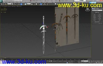 3D打印模型次世代骷髅剑的图片
