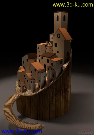 3D打印模型小木屋的图片