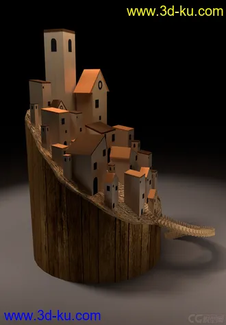 3D打印模型小木屋的图片