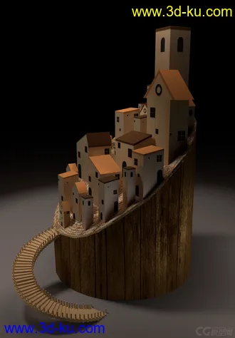 3D打印模型小木屋的图片