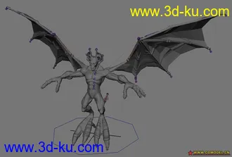 邪恶怪物精细加骨骼maya模型附 mel脚本的图片