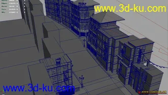 3D打印模型上传一个没有贴图的街道场景的图片