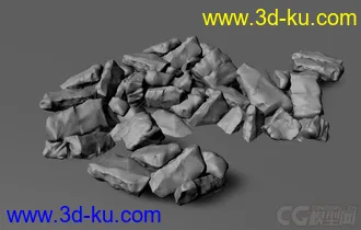 3D打印模型石堆的图片