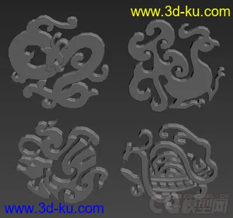 3D打印模型四神兽的图片