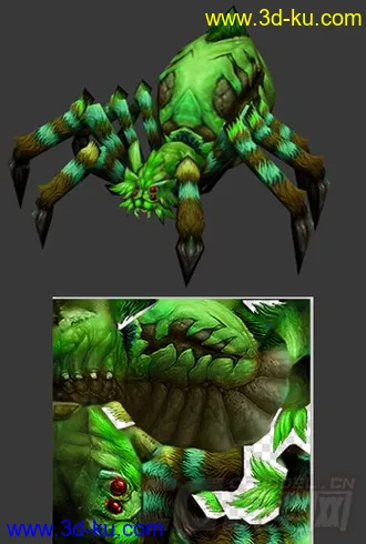 u3D动物蜘蛛模型的图片