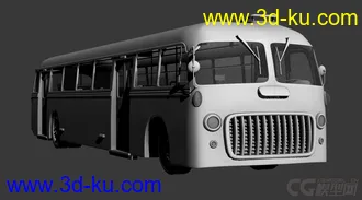 3D打印模型六十年代老式公交车  卡通公交车的图片
