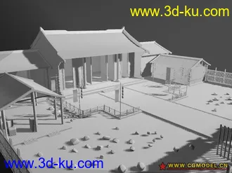 3D打印模型古式庭院的图片