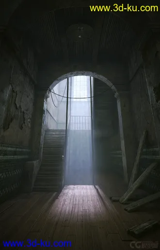 3D打印模型鼓楼过道的图片