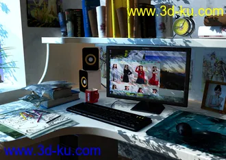 3D打印模型老师布置的的灯光作业，一个室内场景的图片