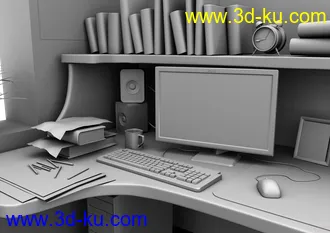 3D打印模型老师布置的的灯光作业，一个室内场景的图片