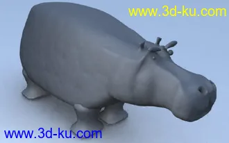 3D打印模型[3DS]卡通河马的图片