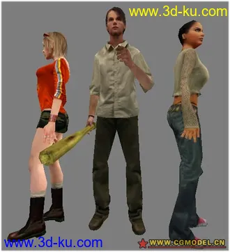 3D打印模型三人行的图片