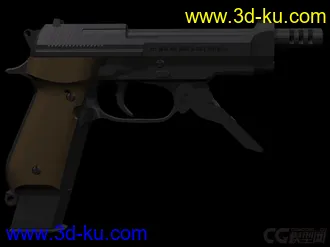 3D打印模型复古小手枪的图片