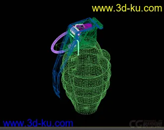 3D打印模型手榴弹的图片