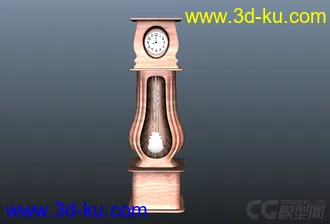 3D打印模型一个木质的大钟的图片