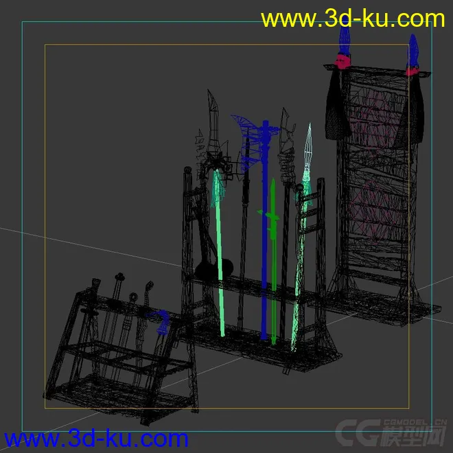 武器架 兵器架 冷兵器模型的图片3