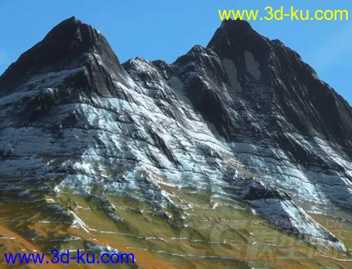 影视级高精度写实山体模型场景 雪山场景 地形的图片9