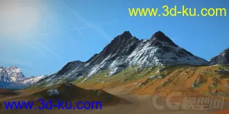 影视级高精度写实山体模型场景 雪山场景 地形的图片