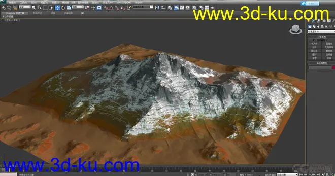 影视级高精度写实山体模型场景 雪山场景 地形的图片2