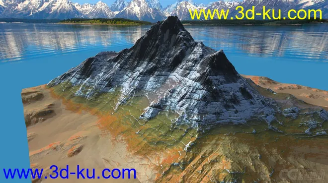 影视级高精度写实山体模型场景 雪山场景 地形的图片3