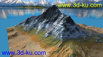 影视级高精度写实山体模型场景 雪山场景 地形的图片