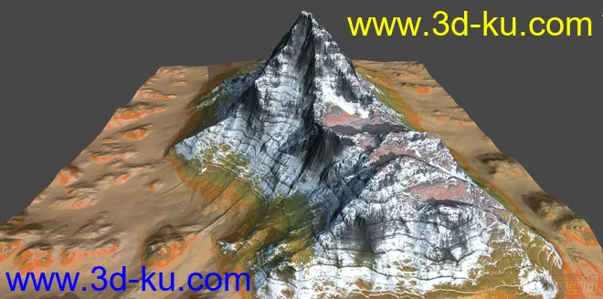 影视级高精度写实山体模型场景 雪山场景 地形的图片5