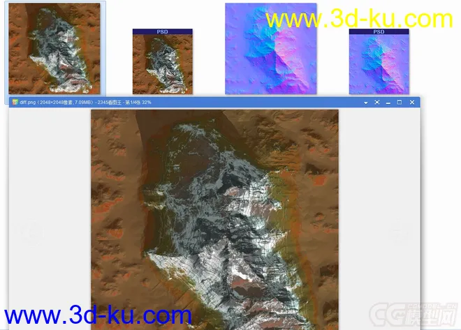 影视级高精度写实山体模型场景 雪山场景 地形的图片8