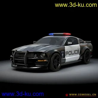3D打印模型Barricade警车 Ford Mustang的图片
