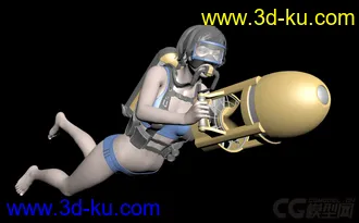 3D打印模型潜水员的图片