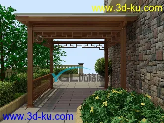 3D打印模型新手挣点积分，板房葡萄架的图片