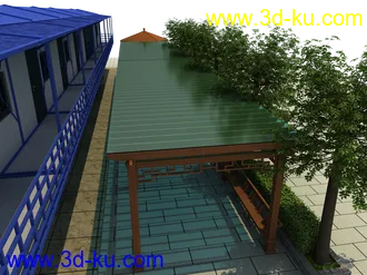3D打印模型新手挣点积分，板房葡萄架的图片