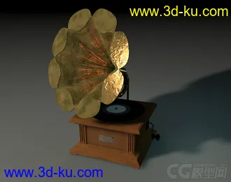 3D打印模型留声机的图片