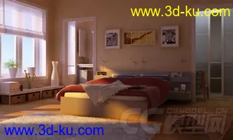 3D打印模型卧室-早晨室内场景的图片