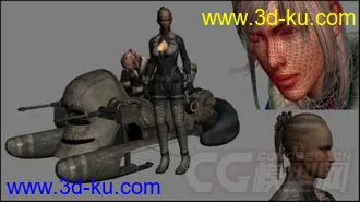 3D打印模型失落星球LostPlanet 机车美女的图片