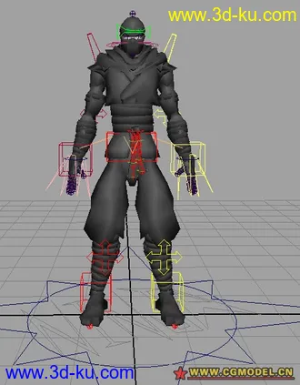 3D打印模型绑定好的忍者一个的图片